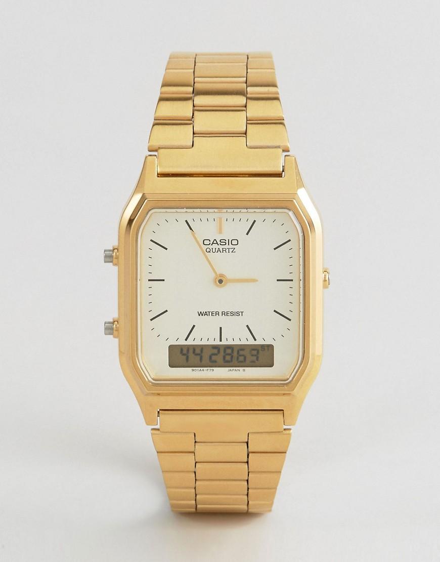 casio gold bracelet watch
