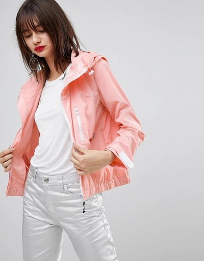 Love Moschino A-line Wind Jacket - Pink
