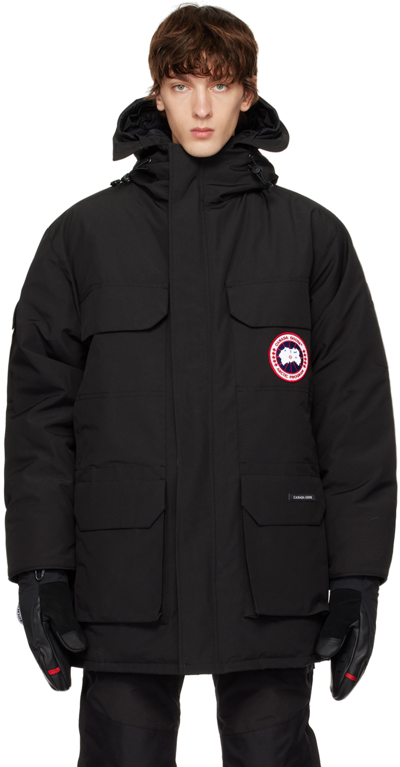 Canada Goose Expedition Logo-appliquéd Arctic Tech® Hooded Down Jacket In Black