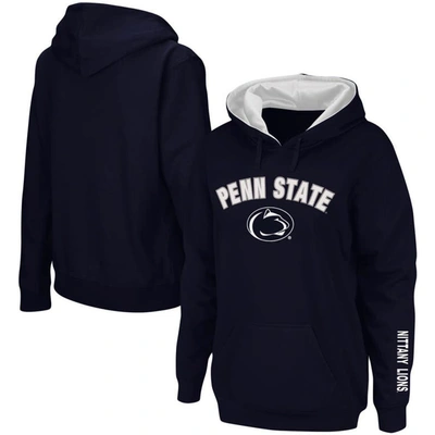 Colosseum Women's Navy Penn State Nittany Lions Arch And Logo 1 Pullover Hoodie