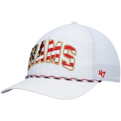 47 ' White Los Angeles Rams Hitch Stars And Stripes Trucker Adjustable Hat