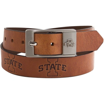 Eagles Wings Iowa State Cyclones Brandish Leather Belt In Brown