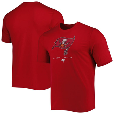 New Era Red Tampa Bay Buccaneers Combine Authentic Ball Logo T-shirt