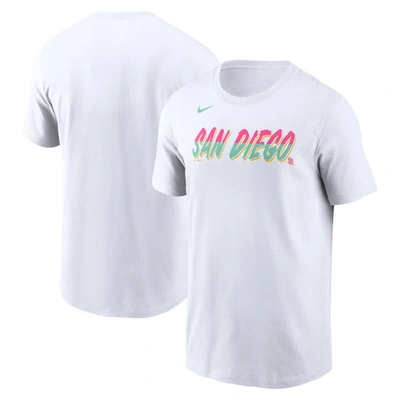Nike White San Diego Padres 2022 City Connect Wordmark T-shirt
