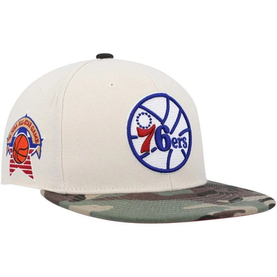 Mitchell & Ness Cream/camo Philadelphia 76ers Hardwood Classics 1976 Nba All-star Game Off White Cam