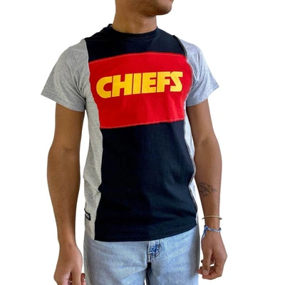 Men's Refried Apparel Heather Black Kansas City Chiefs Sustainable Split  T-Shirt