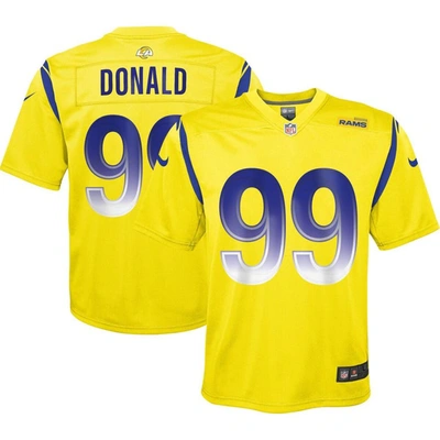 Nike Kids' Youth Aaron Donald Gold Los Angeles Rams Inverted Game Jersey |  ModeSens