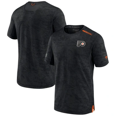 Fanatics Branded Black Philadelphia Flyers Authentic Pro Rink Premium Camo T-shirt