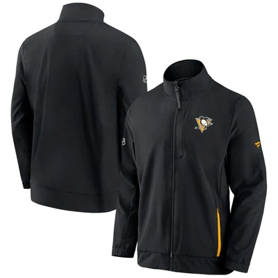Fanatics Branded Black Pittsburgh Penguins Authentic Pro Rink Coaches Full-zip Jacket