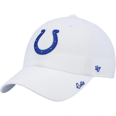 47 ' White Indianapolis Colts Team Miata Clean Up Adjustable Hat