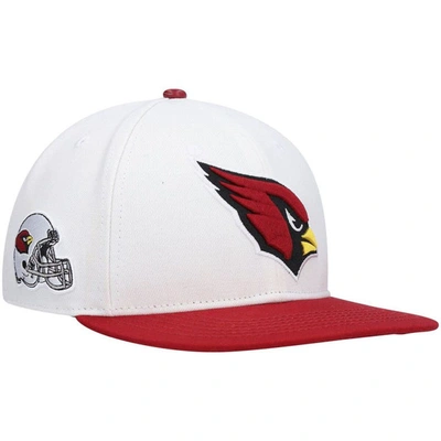 Pro Standard Men's  White And Cardinal Arizona Cardinals 2tone Snapback Hat In White,cardinal