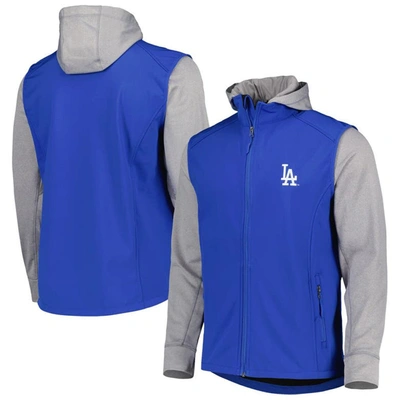 Dunbrooke Men's  Royal, Heather Gray Los Angeles Dodgers Alpha Full-zip Jacket In Royal,heather Gray