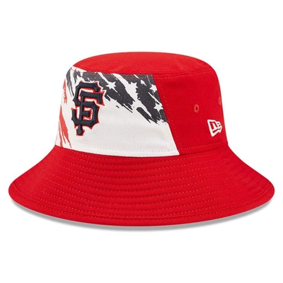 New Era Red San Francisco Giants 2022 4th Of July Bucket Hat