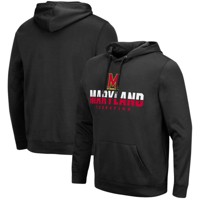 Colosseum Black Maryland Terrapins Lantern Pullover Hoodie