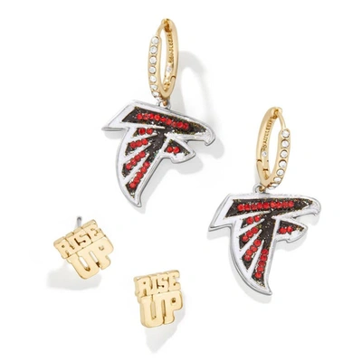 Baublebar Gold Atlanta Falcons Team Earrings Set