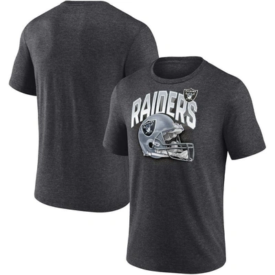 Fanatics Branded Heathered Charcoal Las Vegas Raiders End Around Tri-blend T-shirt