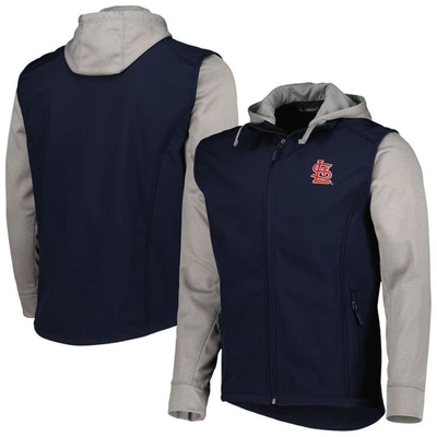 Dunbrooke Navy/heather Gray St. Louis Cardinals Alpha Full-zip Jacket