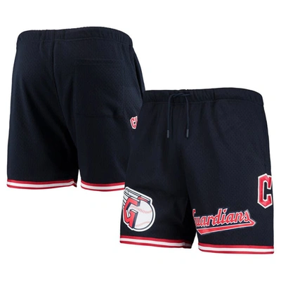 Pro Standard Navy Cleveland Guardians Logo Mesh Shorts