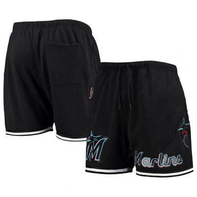 Pro Standard Black Miami Marlins Logo Mesh Shorts
