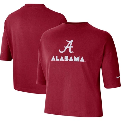 Nike Crimson Alabama Crimson Tide Crop Performance T-shirt