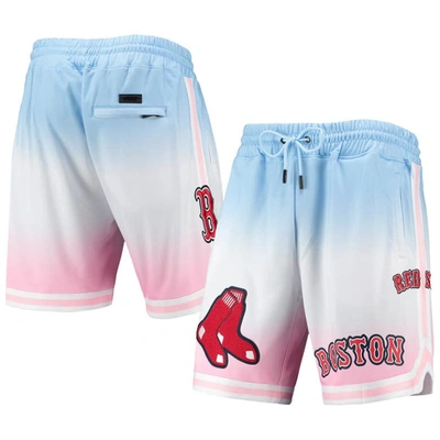 Pro Standard Men's  Blue, Pink Boston Red Sox Team Logo Pro Ombre Shorts In Blue,pink