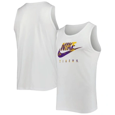 Nike White Lsu Tigers Spring Break Futura Performance Tank Top