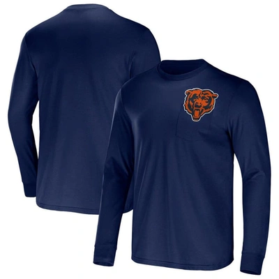 Nfl X Darius Rucker Collection By Fanatics Navy Chicago Bears Team Long Sleeve T-shirt