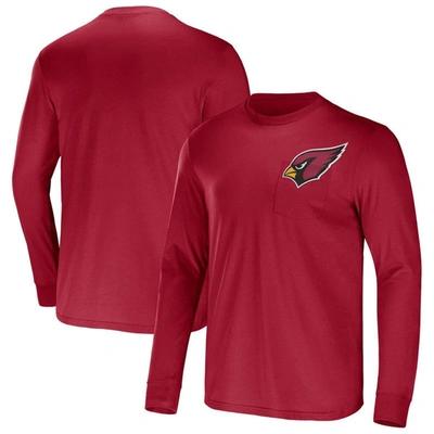 Nfl X Darius Rucker Collection By Fanatics Cardinal Arizona Cardinals Team Long Sleeve T-shirt
