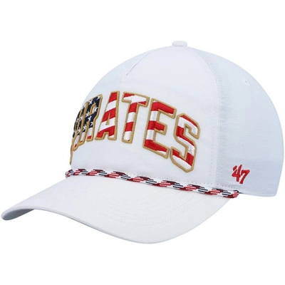 47 ' White Pittsburgh Pirates Flag Flutter Hitch Snapback Hat