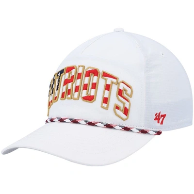 47 ' White New England Patriots Hitch Stars And Stripes Trucker Adjustable Hat