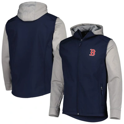 Dunbrooke Men's  Navy, Heather Gray Boston Red Sox Alpha Full-zip Jacket In Navy,heather Gray