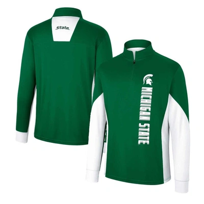 Colosseum Green Michigan State Spartans Bart Quarter-zip Windshirt