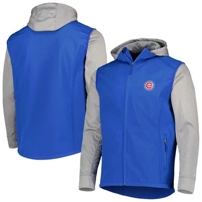 Dunbrooke Men's  Royal, Heather Gray Chicago Cubs Alpha Full-zip Jacket In Royal,heather Gray