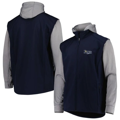 Dunbrooke Navy/heather Gray Tampa Bay Rays Alpha Full-zip Jacket