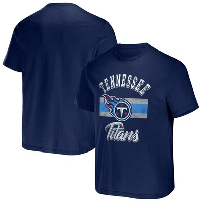 Nfl X Darius Rucker Collection By Fanatics Navy Tennessee Titans Stripe T-shirt