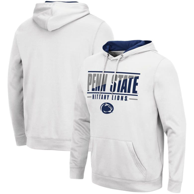 Colosseum White Penn State Nittany Lions Slash Stack 2.0 Pullover Hoodie