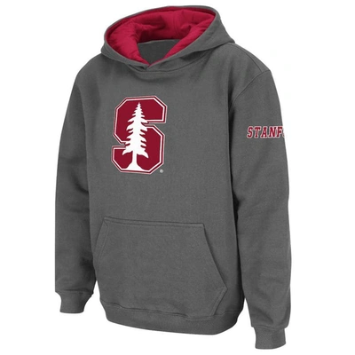 Stadium Athletic Kids' Youth  Charcoal Stanford Cardinal Big Logo Pullover Hoodie