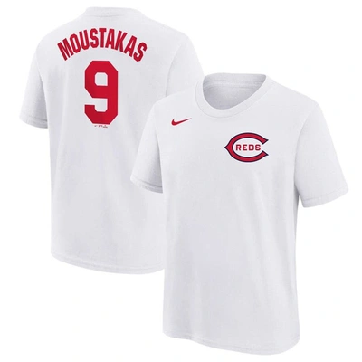 Nike Kids' Youth  Mike Moustakas White Cincinnati Reds 2022 Field Of Dreams Name & Number T-shirt