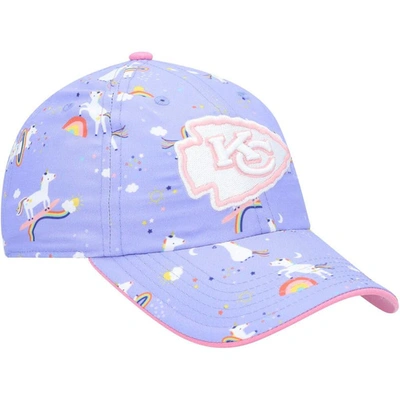 47 Brand Kids' Girls Preschool '47 Purple Kansas City Chiefs Unicorn Clean Up Adjustable Hat