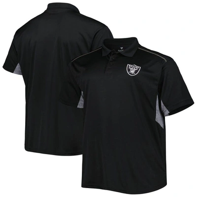 Profile Men's Black Las Vegas Raiders Big And Tall Team Color Polo Shirt