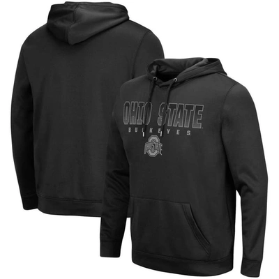 Colosseum Black Ohio State Buckeyes Blackout 3.0 Pullover Hoodie