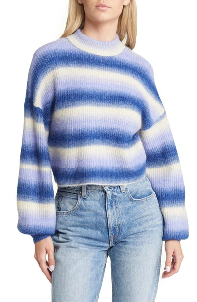 Vero Moda Elektra Stripe Sweater In Sodalite Blue Detail Jacaranda