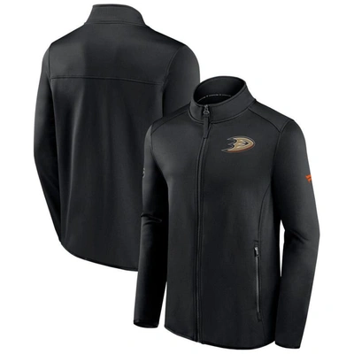 Fanatics Branded Black Anaheim Ducks Authentic Pro Rink Fleece Full-zip Jacket