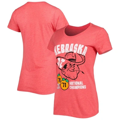 Homefield Scarlet Nebraska Huskers Vintage National Champions Tri-blend T-shirt
