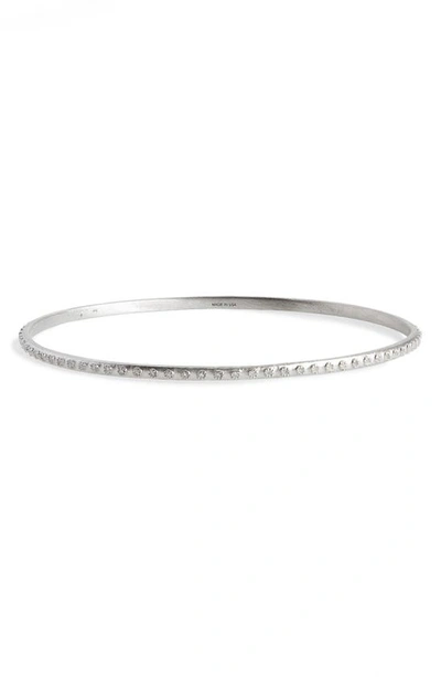 Armenta New World Eternity Diamond Bangle Bracelet In Diamond/ Silver