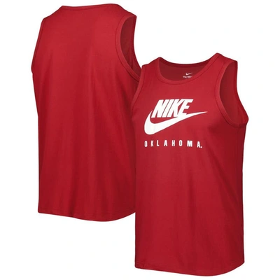 Nike Crimson Oklahoma Sooners Futura Performance Scoop Neck Tank Top