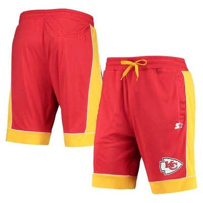 Starter Men's  Red, Gold Kansas City Chiefs Fan Favorite Fashion Shorts In Red,gold
