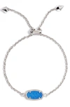 Kendra Scott Elaina Statement Bracelet In Cobalt Drusy/ Silver