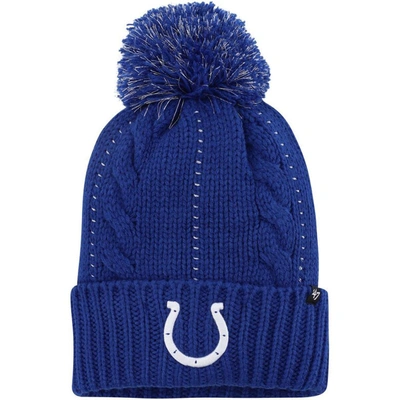 47 ' Royal Indianapolis Colts Bauble Cuffed Knit Hat With Pom