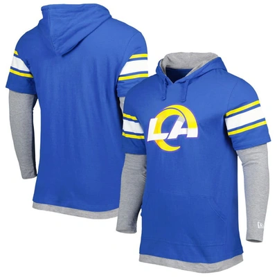 New Era Royal Los Angeles Rams Long Sleeve Hoodie T-shirt